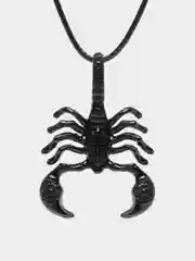 Черный scorpio подвеска на вощеном шнуре