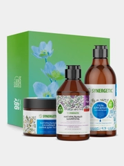 Подарочный набор SYNERGETIC Кокос и масло макадамии для деликатного ухода за волосами
