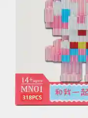 Розовый 3d конструктор, Пикачу, фигурки аниме, Человек-паук, Iron Man, Куроми, Стич, Хеллоу Китти
