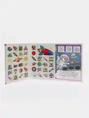 Салатовый книга для детей 4-7 лет, с наклейками, 12 страниц, размер 22 x 16