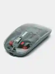 Зеленый мышь компьютерная, беспроводная, USB 2.4G, прозрачный корпус
