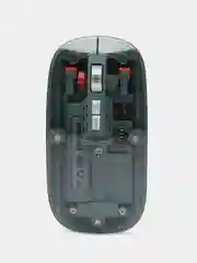 Зеленый мышь компьютерная, беспроводная, USB 2.4G, прозрачный корпус