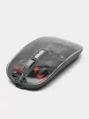 Серый мышь компьютерная, беспроводная, USB 2.4G, прозрачный корпус