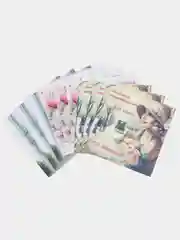 Мини-открытки на 8 марта/Набор 3 вида/Букетные карточки/Бирки/Дополнение к подарку7х7см
