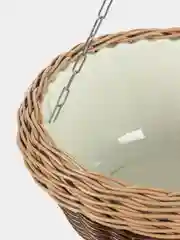 Белый кашпо для декора, из ротанга, 5 л