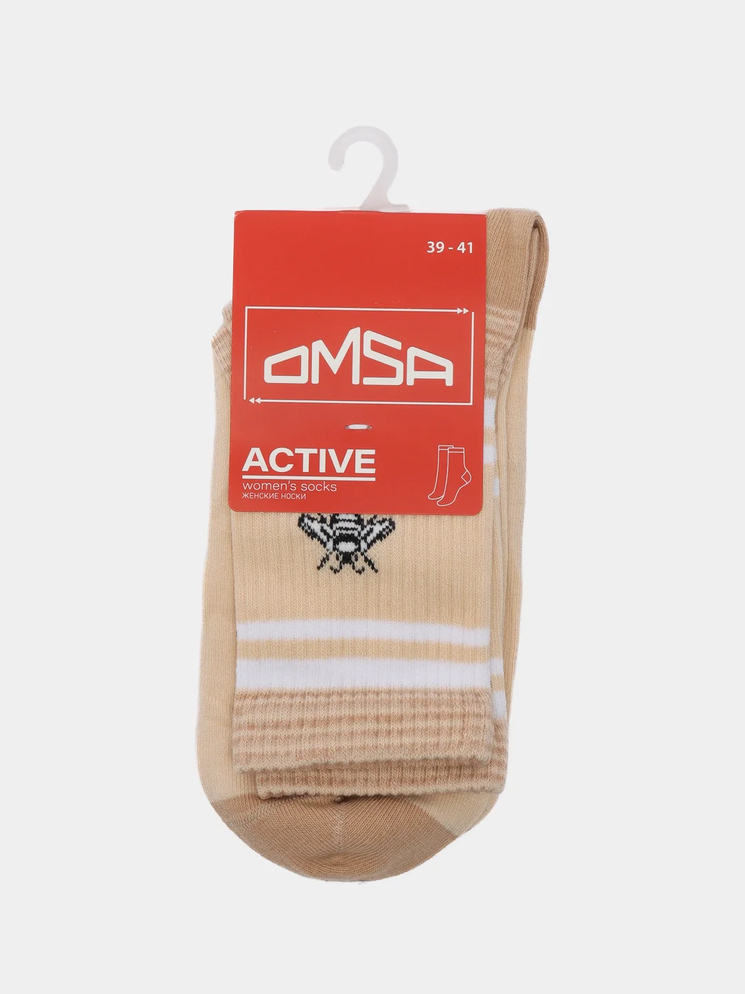 Бежевый носки женские Omsa ACTIVE 153