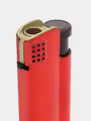 Красный зажигалка металлическая, газовая, автоген, заправляемая