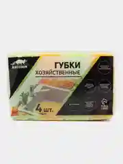 Салатовый губки хозяйственные крупнопористые, для мытья посуды