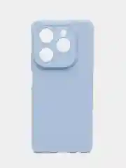 Голубой силиконовый чехол Tecno Spark 20 Pro (Техно Спарк 20 Про) с защитой камеры