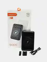 Черный повербанк с беспроводной зарядкой Power bank В11, 5000 mah аккумулятор Demaco