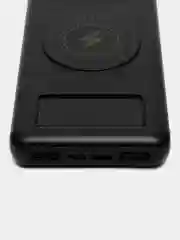 Черный повербанк с беспроводной зарядкой Power bank В12, 10000 mah аккумулятор Demaco