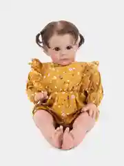 Желтый кукла реборн мягконабивная