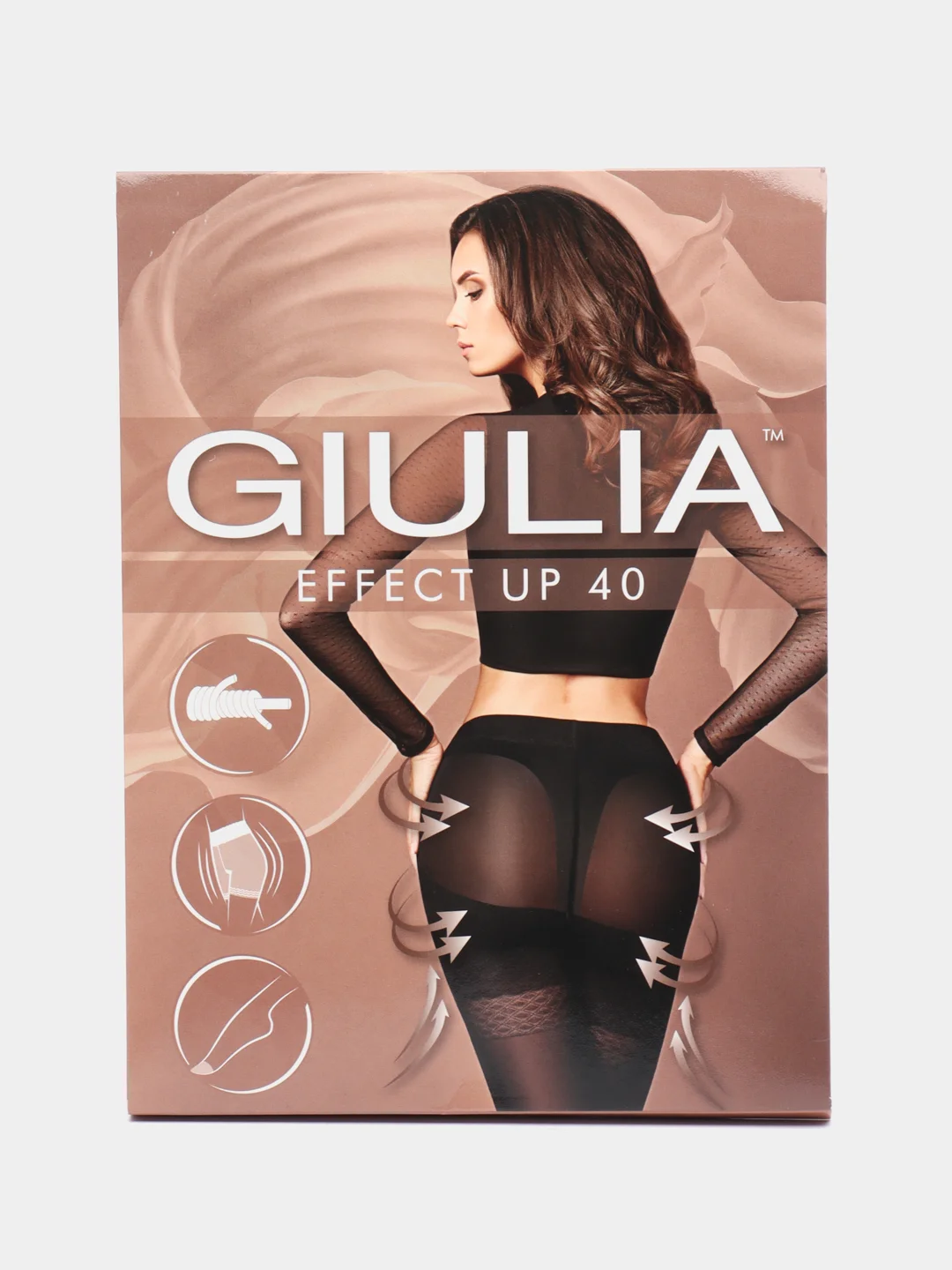 Карамельный колготки женские Giulia Effect Up 40 Comfort, корректирующие