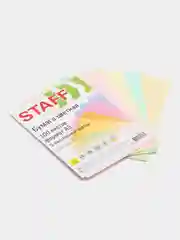 Бумага цветная STAFF Profit А5 80г/м2, 100л (5цв. х 20 л.) цветная пастель (110891)