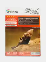Фотобумага SHARco глянцевая А4 160г/м2, 100 л