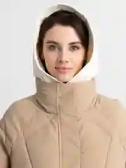 Бежевый куртка женская весна, осень, демисезонная, оверсайз, зифирка