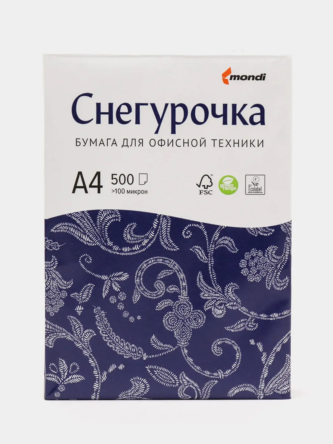 Бумага офисная для принтера Снегурочка, 50 л, 100 л, 500 л, А4, белизна 146%