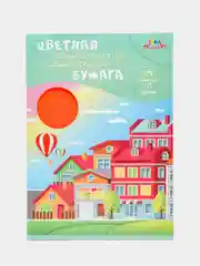 Бумага цветная флюоресцентная самоклеящаяся Апплика А4, 10 цветов 10 листов