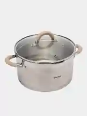 Кастрюля, 4.4 л, нержавеющая сталь, крышка-дуршлаг, Wellfort, 4000087192