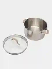 Кастрюля, 4.4 л, нержавеющая сталь, крышка-дуршлаг, Wellfort, 4000087192
