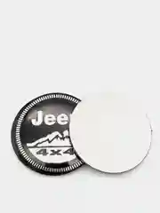 Черный наклейки на диски, колпаки JEEP сферические, изогнутые, 56 мм, 4 штуки