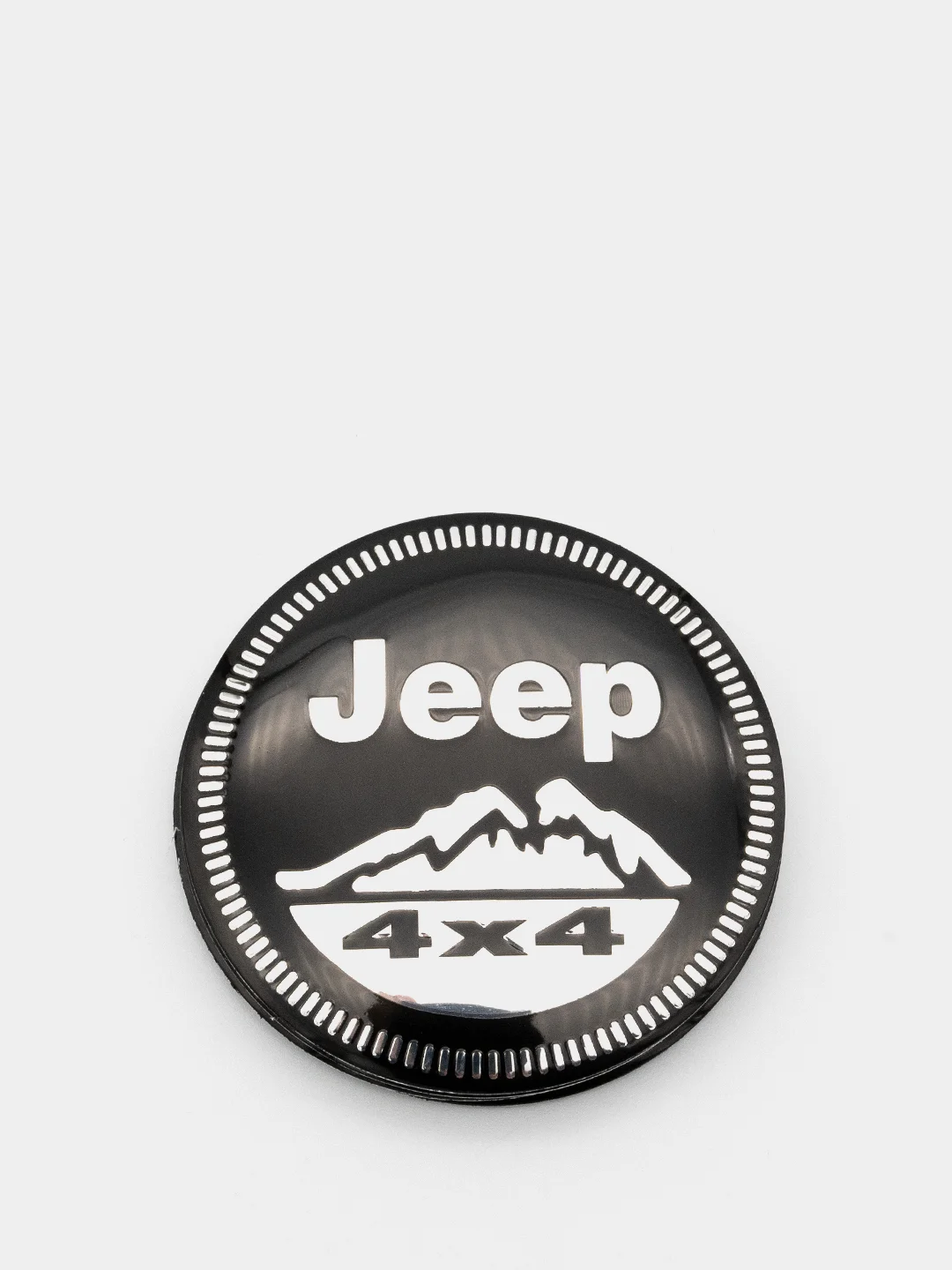 Черный наклейки на диски, колпаки JEEP сферические, изогнутые, 56 мм, 4 штуки