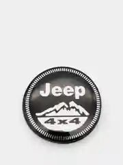 Черный наклейки на диски, колпаки JEEP сферические, изогнутые, 56 мм, 4 штуки