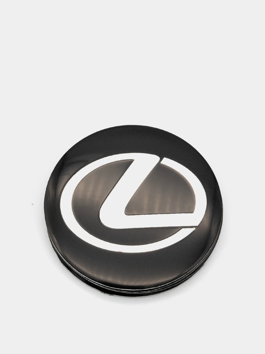 Черный наклейки на диски, колпаки Lexus сферические, изогнутые, 56 мм, 4 штуки