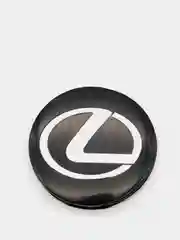Черный наклейки на диски, колпаки Lexus сферические, изогнутые, 56 мм, 4 штуки