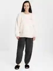 Женский парный комплект утепленных пижам в стиле Family Look