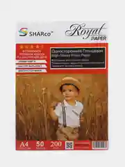 Фотобумага SHARco глянцевая A4, 200г/м2 50л или 100л