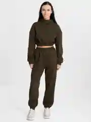 Зеленый костюм спортивный, женский