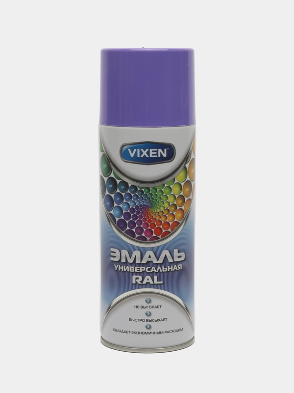 Эмаль аэрозоль, универсальная, алкидная, VIXEN, RAL 4005, сиреневая, 520 мл