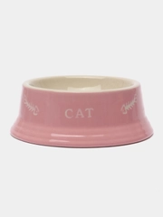 Миска керамическая розовая CAT 0,14л