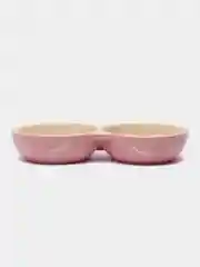Миска керамическая двойная CAT розовая 2*0,13л