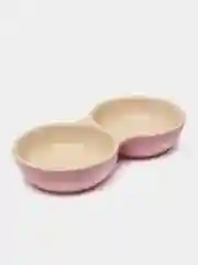 Миска керамическая двойная CAT розовая 2*0,13л