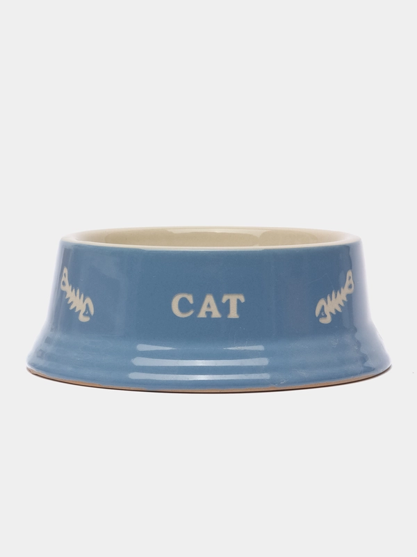 Миска керамическая голубая CAT 0,14л