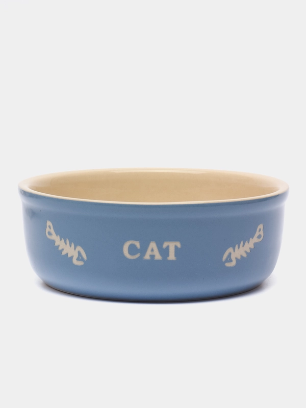 Миска керамическая CAT голубая 0,25л