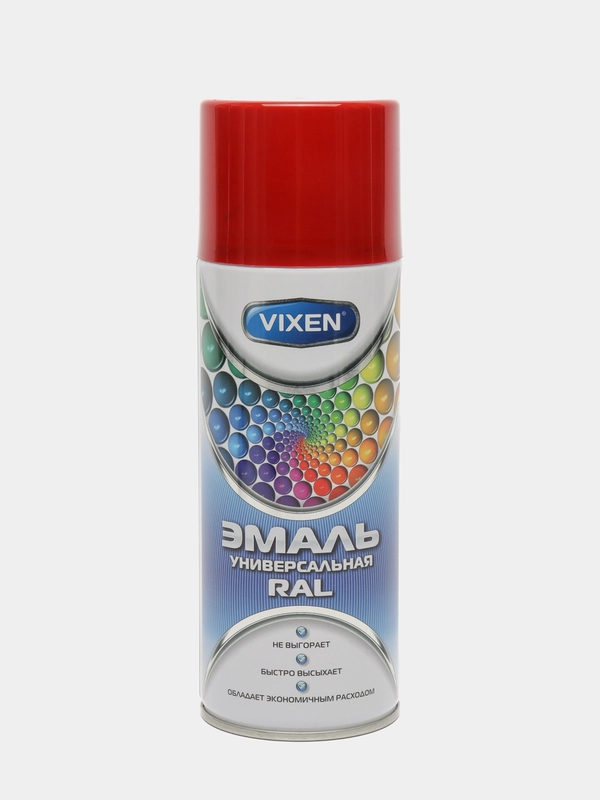 Эмаль аэрозоль, универсальная, алкидная, VIXEN, RAL 3001, красный сигнальный, 520 мл