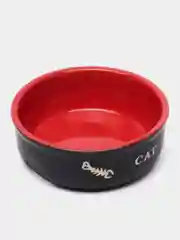 Черный миска керамическая CAT черно-красная 0,25л