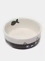 Белый миска керамическая CAT FACE черно-белая 0,25л