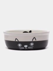 Миска керамическая CAT FACE черно-белая 0,25л