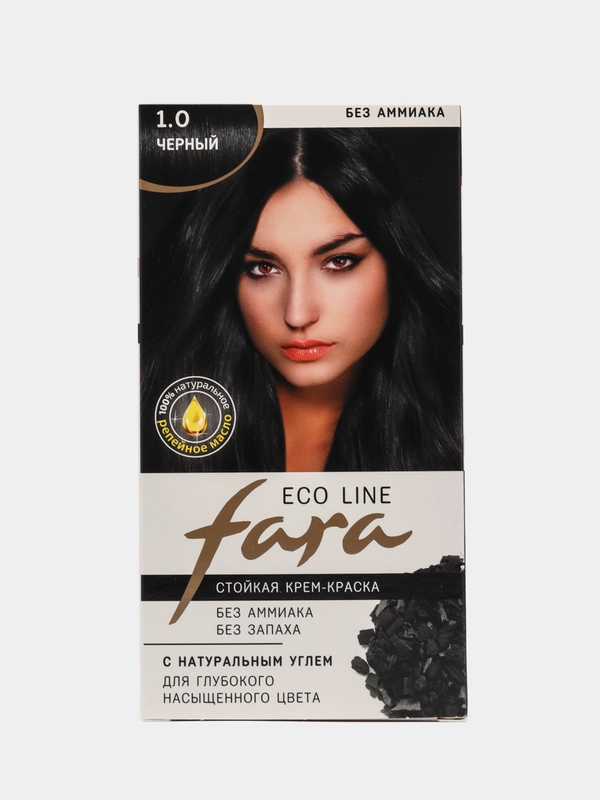 Крем-краска для волос Fara Eco line, черный 1.0