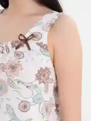 Бежевый меланж домашняя сорочка женская, хлопок