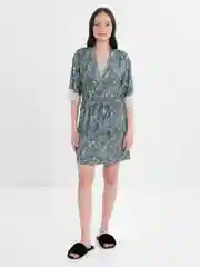 Зеленый сорочка и халат, комплект женский, Lilians