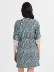 Зеленый сорочка и халат, комплект женский, Lilians