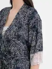 Зеленый сорочка и халат, комплект женский, Lilians