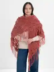 Марсала шаль-косынка, ручная работа, 100 х 200 см