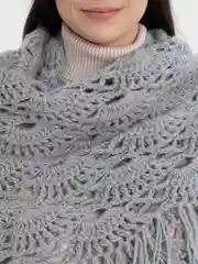 Марсала шаль-косынка, ручная работа, 100 х 200 см