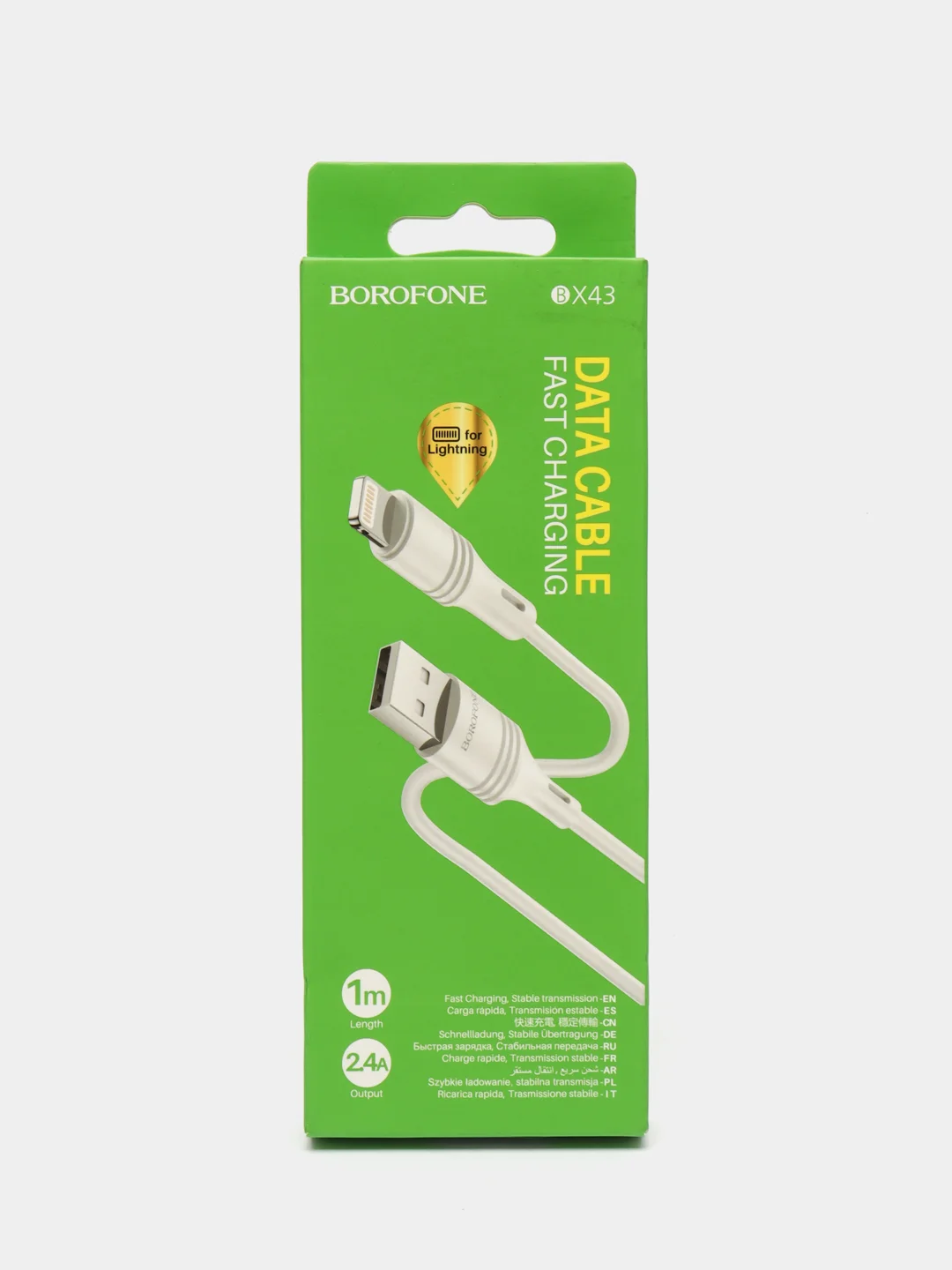 Белый кабель зарядный 1м, Micro-USB / Type-C / Lightning